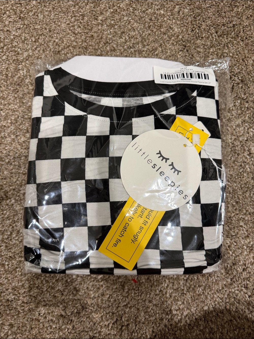 Little Sleepies Cool Checks long sleeve and pants 3T